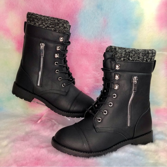 CHILDREN ANKLE BOOT (POET28K) BLACK PU - Picture 6 of 11